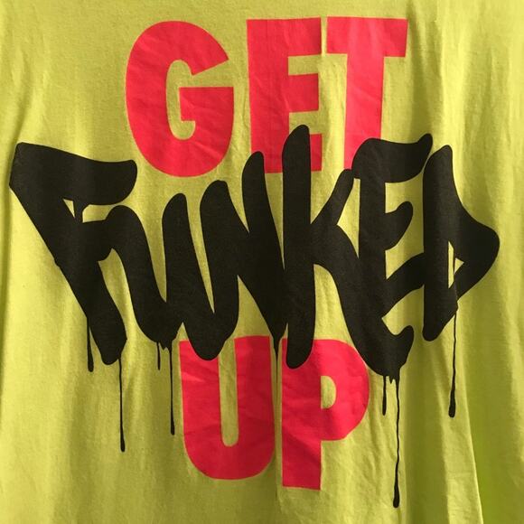Zumba Neon Green Get Funked Up T-shirt One Size Fits Most - Picture 3 of 7